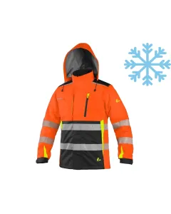 Kurtka ocieplona ostrzegawcza CXS Benson pomarańczowo-czarna