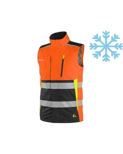 Kamizelka ocieplona ostrzegawcza CXS Benson pomarańczowo-czarna