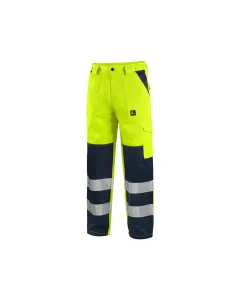 Spodnie do pasa odblaskowe CXS Norwich żółto-granatowe