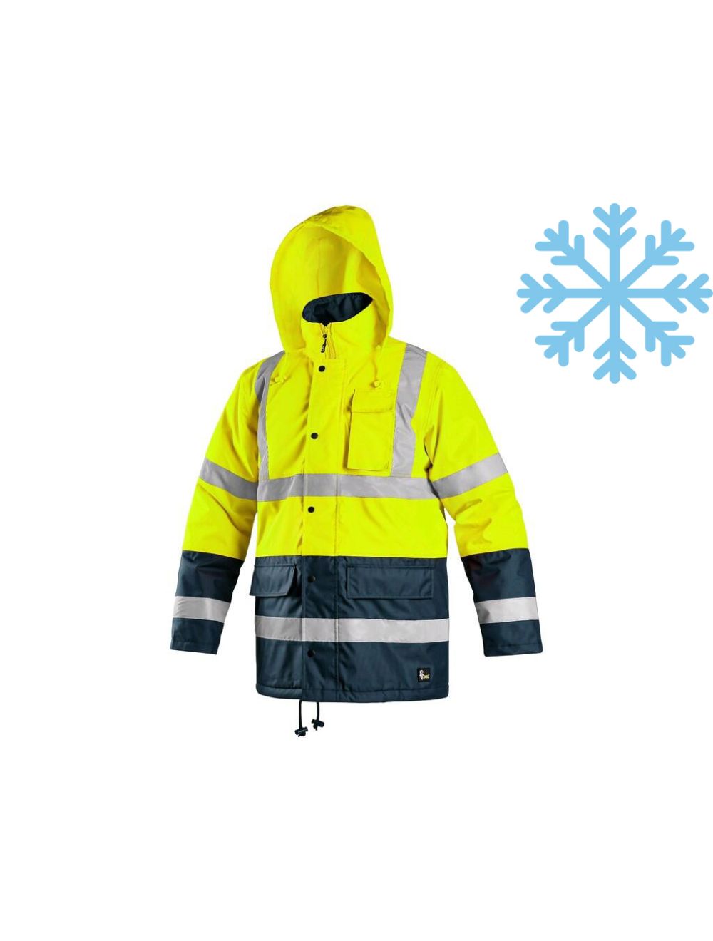 Kurtka zimowa ostrzegawcza CXS Oxford żółto-granatowa